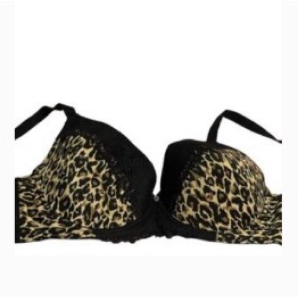 Leopard Print Lace Push-Up Bra. Like new size 42DD!